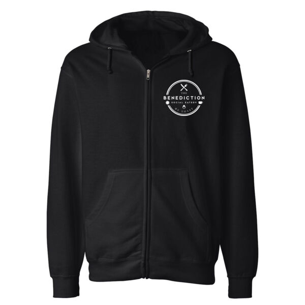 BENEDICTION - PREMIUM ZIPPER HOODIE - BLACK Thumbnail