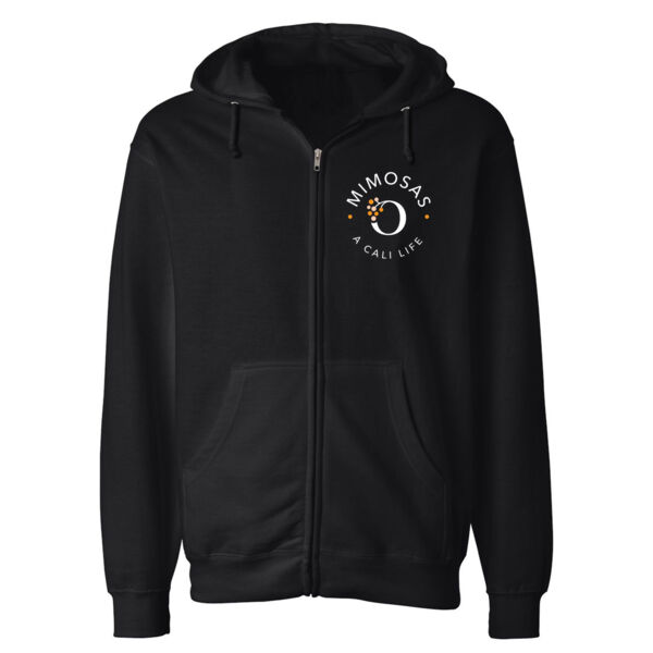 TRG - MIMOSAS - PREMIUM ZIPPER HOODIE - BLACK - RFE843 Thumbnail